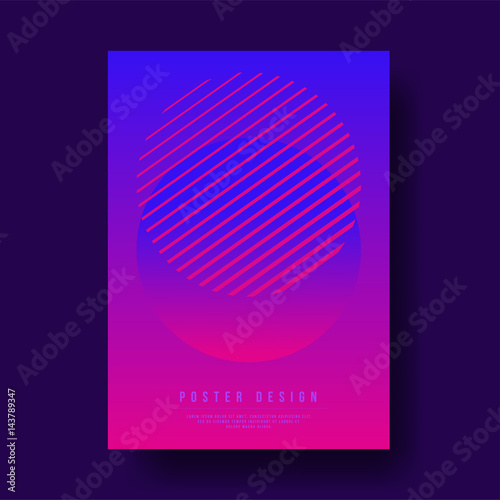 Abstract Circle with Geometric Line Cover Design layout for banners, wallpaper, flyers, invitation, posters, brochure, voucher discount - Vector illustration template