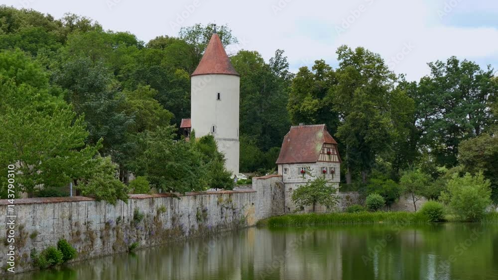 City Wall and Watch Tower, Dinkelsbuhl, Germany City Wall and Watch Tower, Dinkelsbuhl, Germany