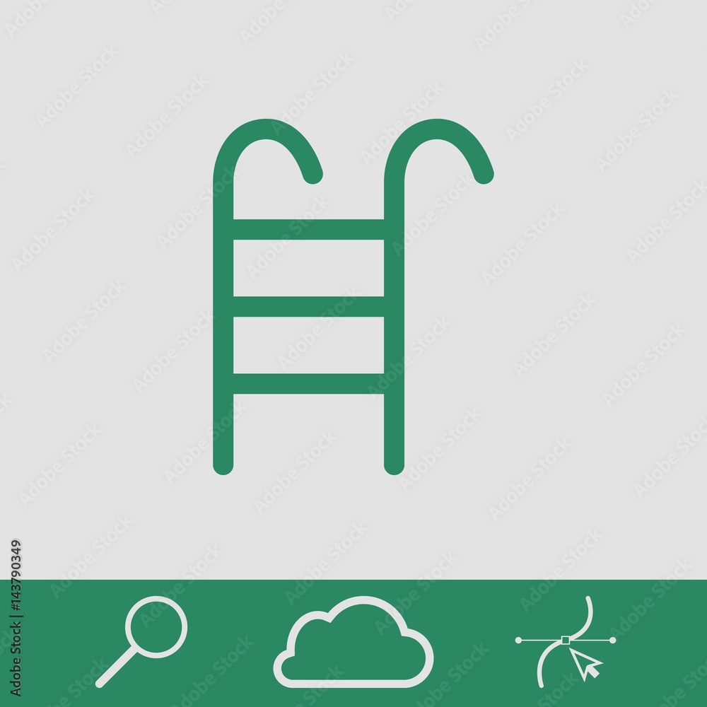 ladder icon, vector illustration. Flat design style