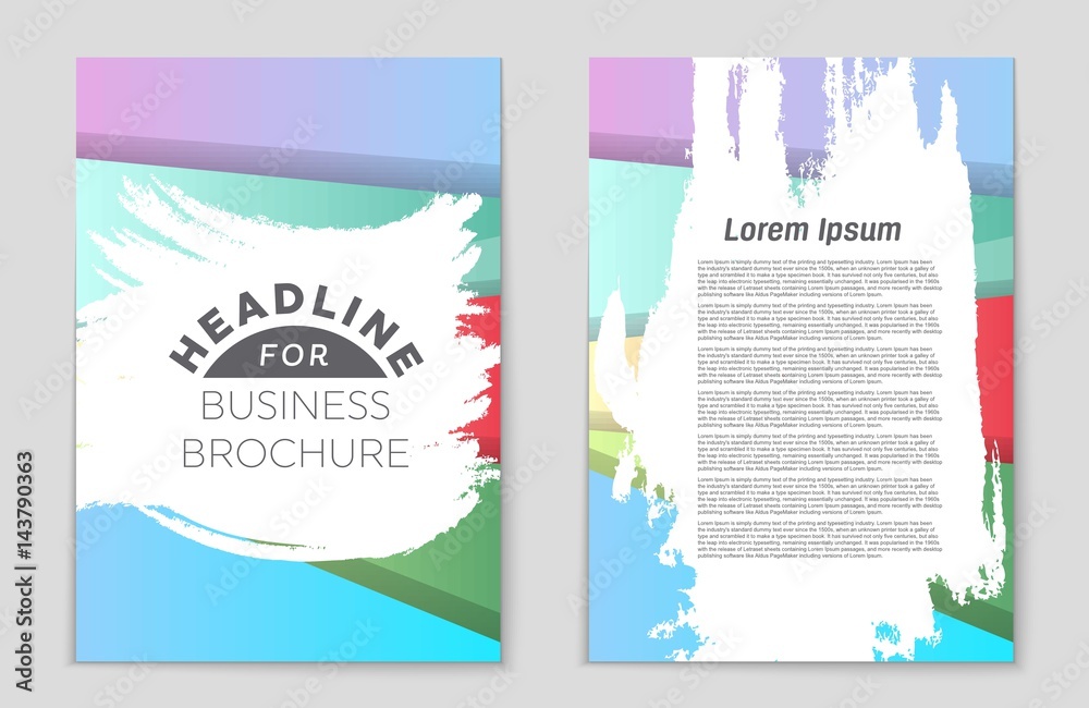 Fototapeta premium Abstract vector layout background set. For art template design, list, front page, mockup brochure theme style, banner, idea, cover, booklet, print, flyer, book, blank, card, ad, sign, sheet,, a4
