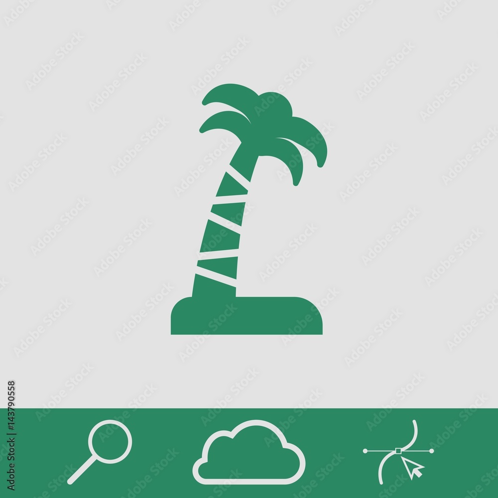 Palm tree icon stock vector illustration flat design Palm tree icon stock vector illustration flat design