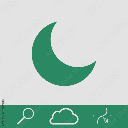 moon icon stock vector illustration flat design