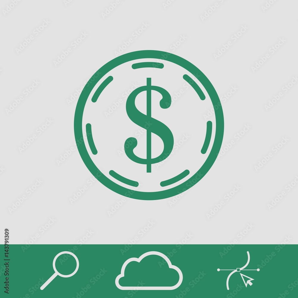 dollar money icon stock vector illustration flat design dollar money icon stock vector illustration flat design