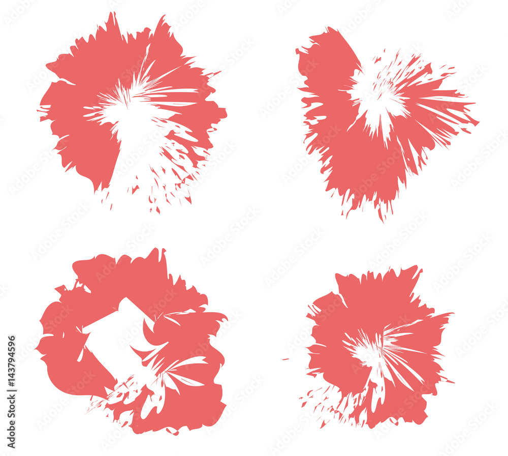 Set of different scarlet roses. One-stroke drawing Set of different scarlet roses. One-stroke drawing