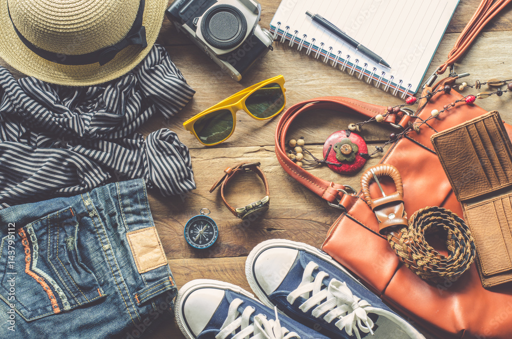 Travel Clothing accessories Apparel along for the trip