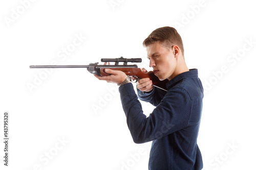 Aiming a rifle