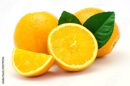 The image "Fresh oranges" on the white background