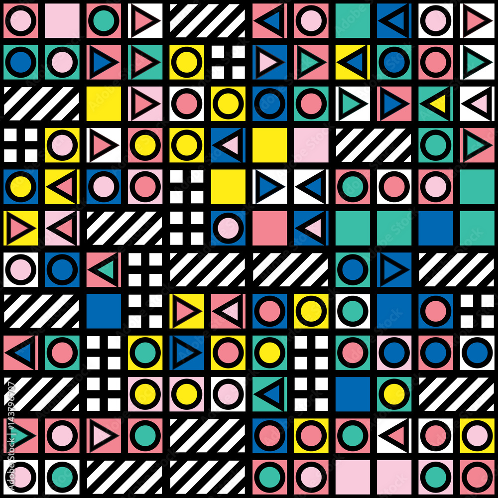 Colorful bold bright seamless pattern Colorful bold bright seamless pattern