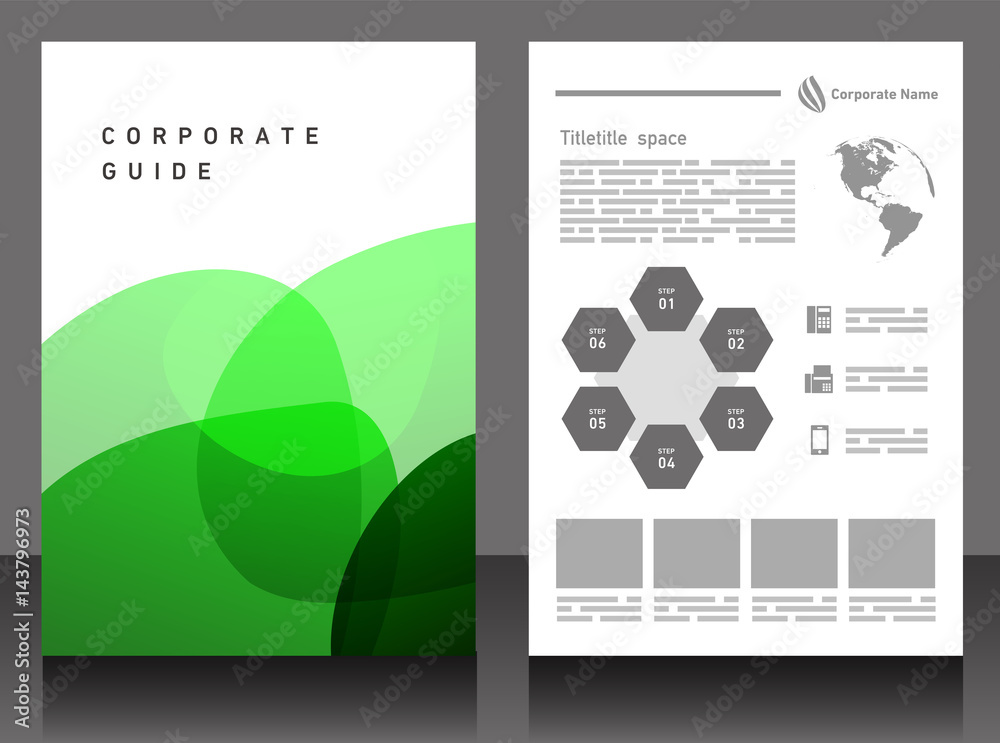 Fototapeta premium パンフレット・テンプレート・素材