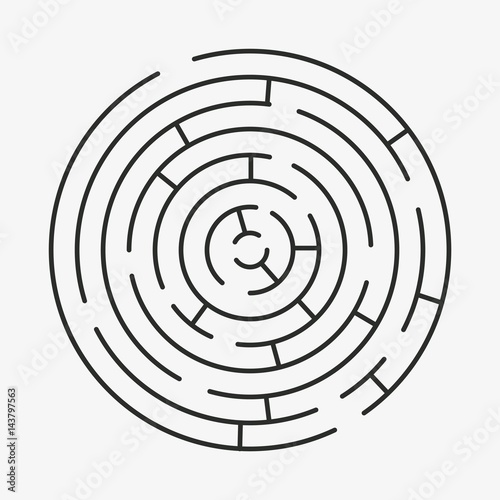Maze labyrinth with entry and exit.