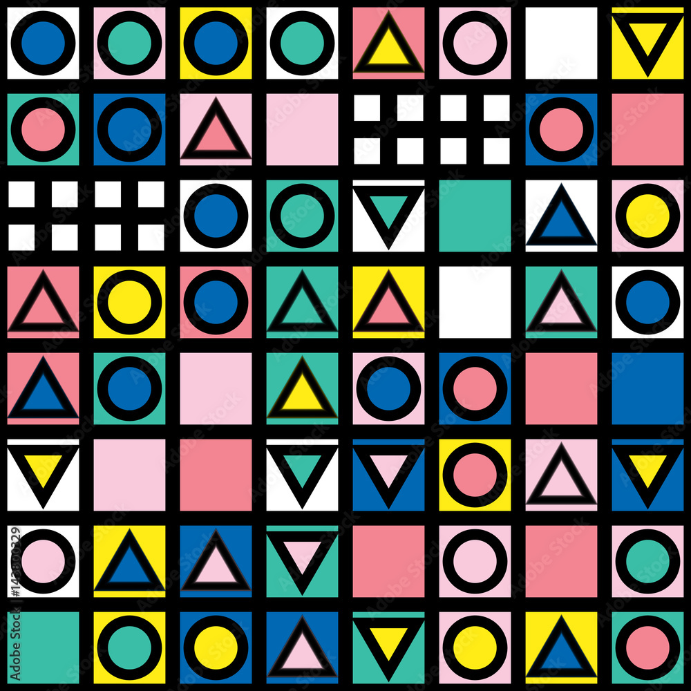 Colorful bold bright seamless pattern Colorful bold bright seamless pattern
