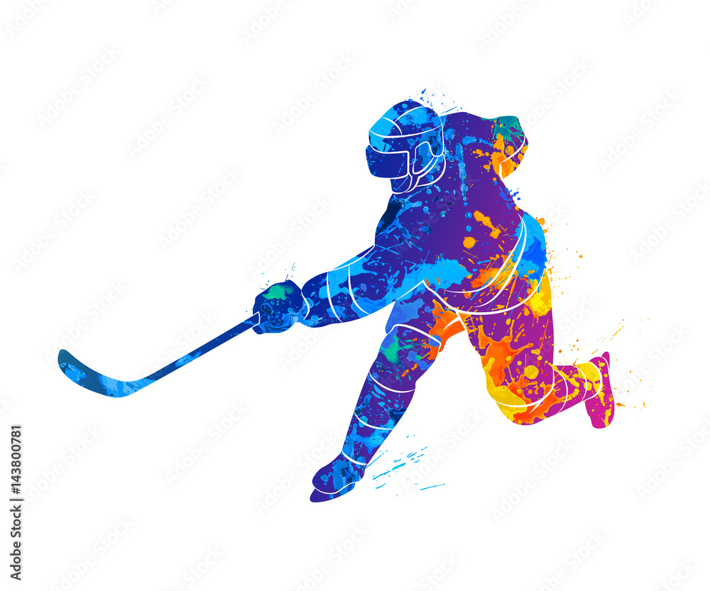 Obraz premium Hockey player illustration