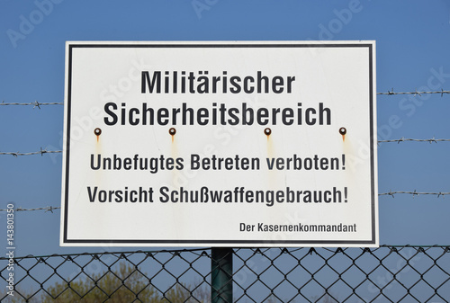 Militärischer Sicherheitsbereich