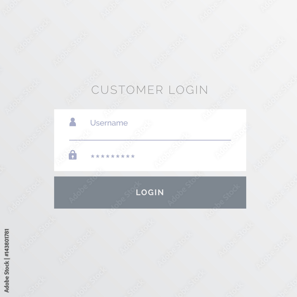 simple white login form template design simple white login form template design