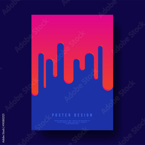 Abstract Gradient Color Dripping Cover Design layout for banners, wallpaper, flyers, invitation, posters, brochure, voucher discount - Vector illustration template