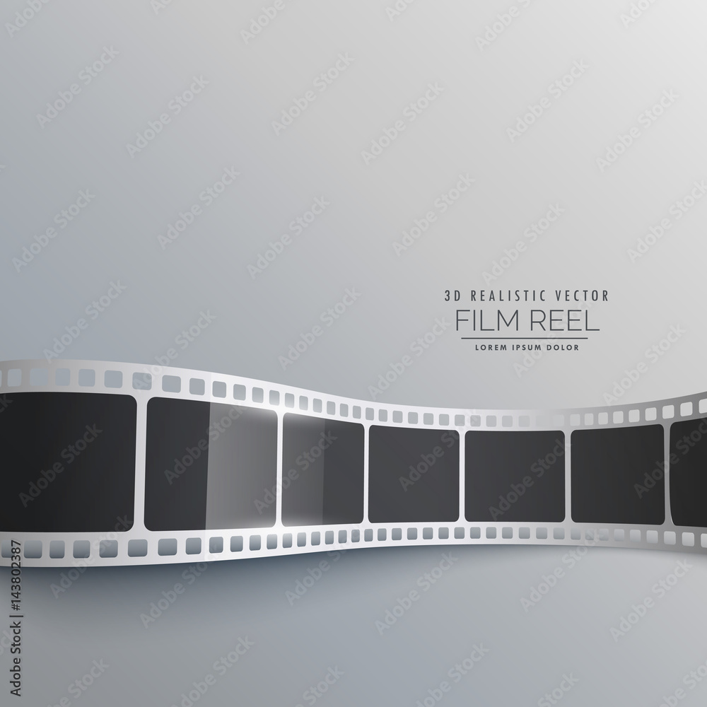 Fototapeta premium 3d film strip vector background design
