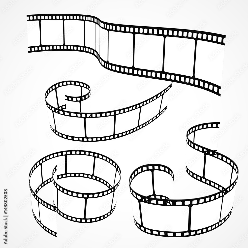 collection of 3d film strips