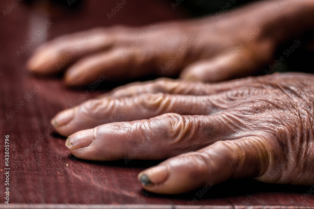 Fototapeta premium Hands of a hard worker man