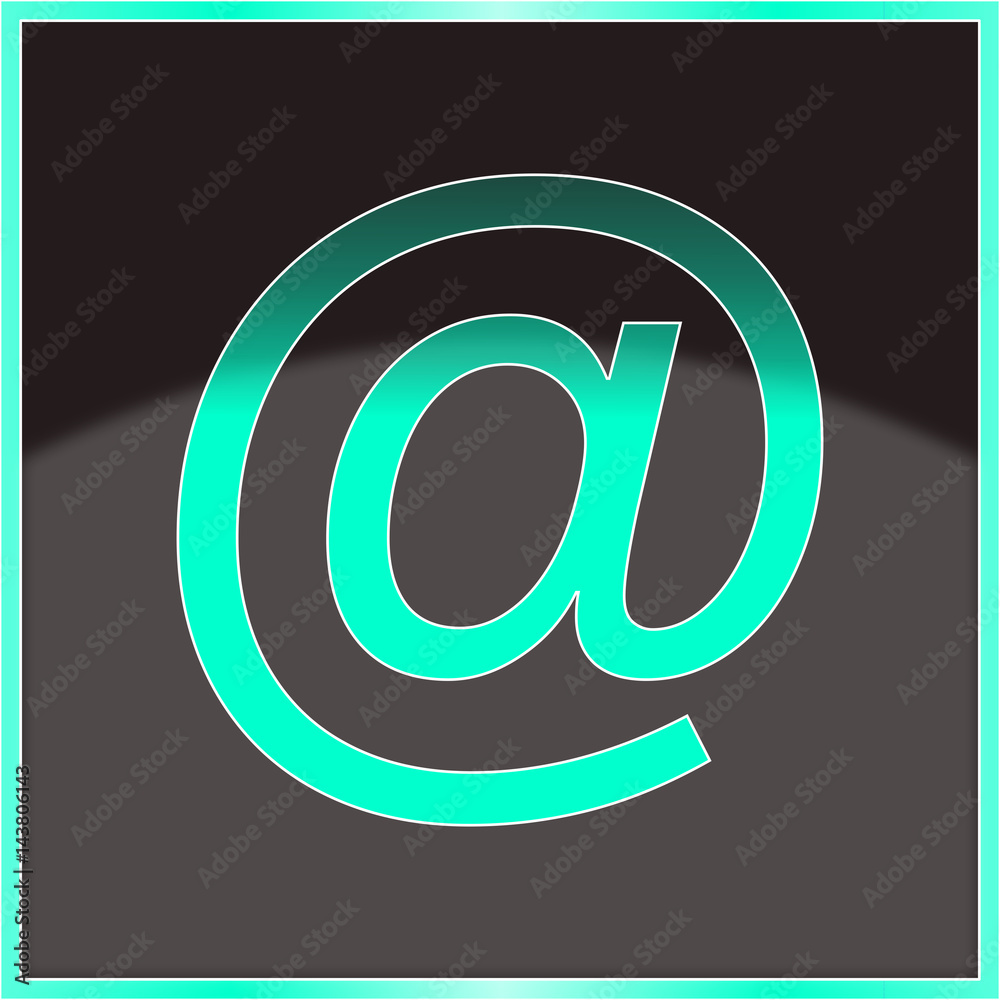 Obraz premium Mail At icon, vector
