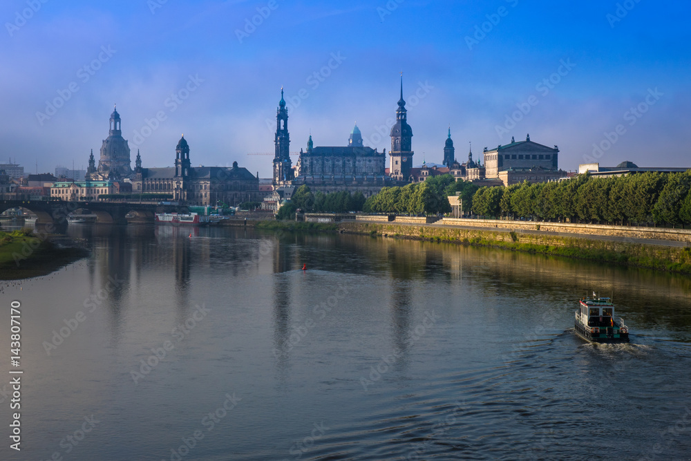 The  bridge on river of city Dresden, Germany