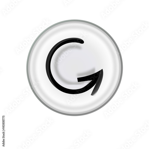 Refresh button, restart icon