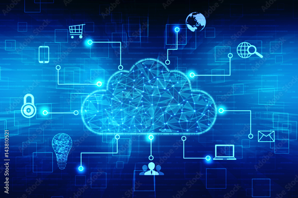2d rendering Cloud computing, Cloud Computing Concept 2d rendering Cloud computing, Cloud Computing Concept
