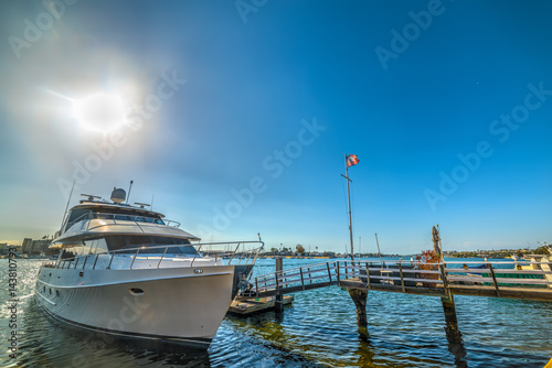 Luxury yacht in Balboa Island photo