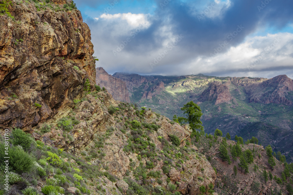 Mountain landscape in Gran Canaria near El Junkal