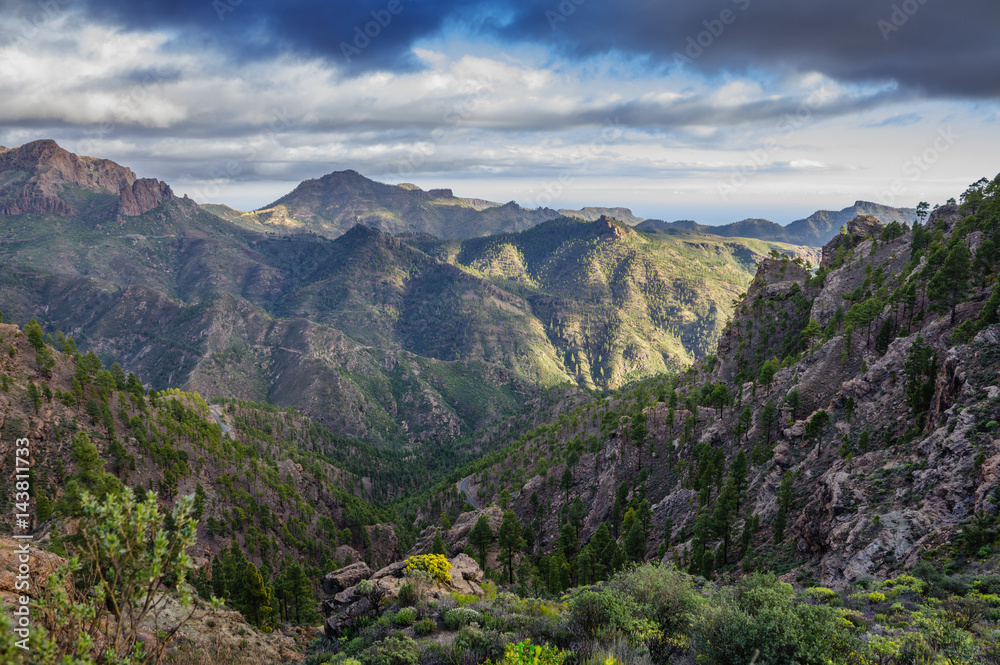 Fototapeta premium Mountain landscape in Gran Canaria near El Junkal
