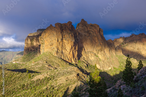 Mountain landscape in Gran Canaria near El Junkal