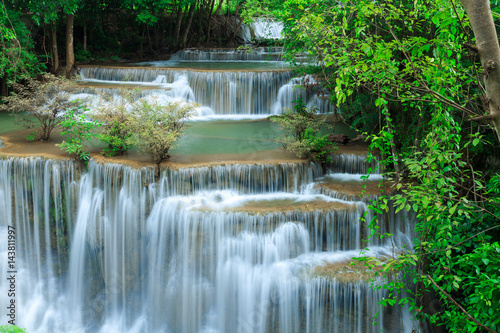 Deep waterfall in Huay Mae Kamin Kanjanaburi Thailand © epidote1982