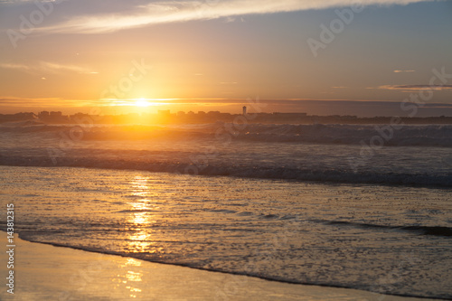 Atlantic coast at sunset  Portugal