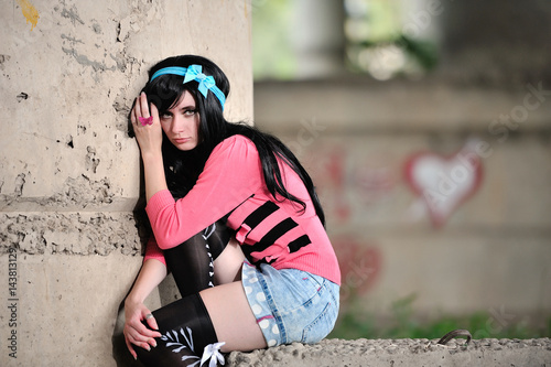 Sad girl under the bridge © pridannikov