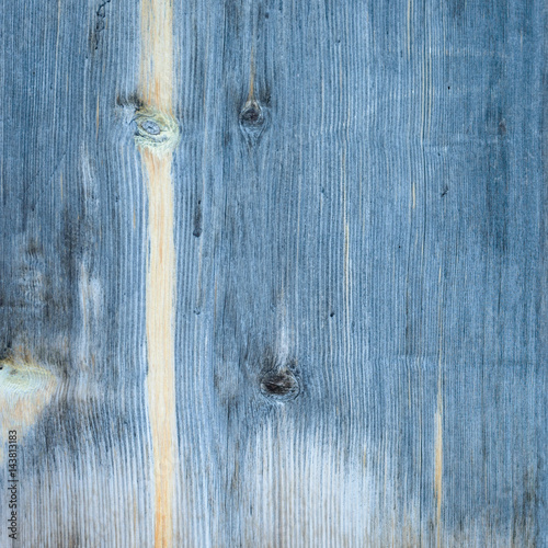 Obraz na płótnie Old blue wooden wall, detailed background photo texture. Wood plank fence close up. Retro color style. w salonie