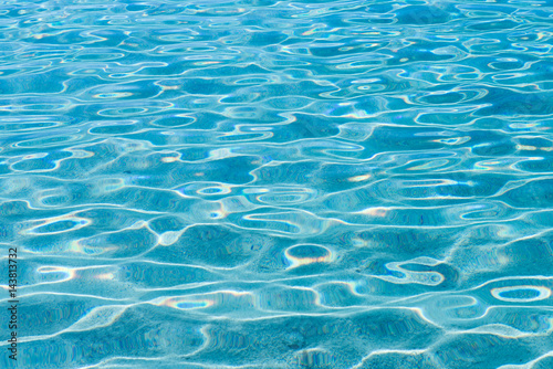 Obraz na płótnie Shining blue water ripple background. Clear sea water background. Photo from Kalamitsi, Sitonia, Halkidiki, Macedonia, Northern Greece. w salonie