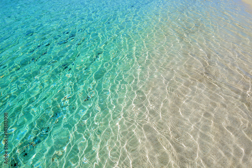 Obraz na płótnie Shining blue water ripple background. Clear sea water background. Photo from Kalamitsi, Sitonia, Halkidiki, Macedonia, Northern Greece. w salonie