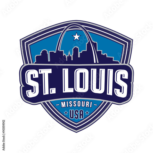 St. Louis. Vector design template.