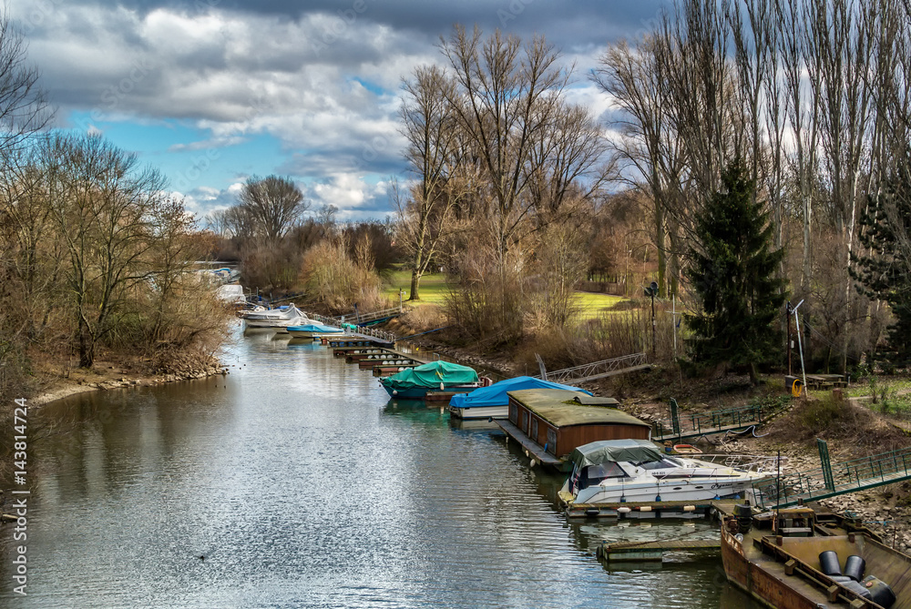 Fototapeta premium Boats In Winter