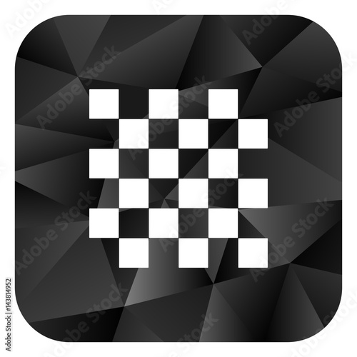 Wallpaper Mural Chess black color web modern brillant design square internet icon on white background. Torontodigital.ca
