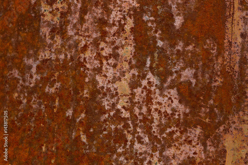 texture of rusty iron , the oxidation of the metal 