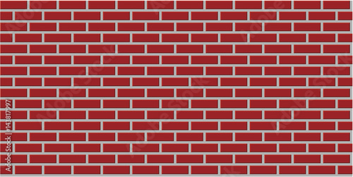Red Brick Wall Seamless Vector Pattern or Seamless Vector Background