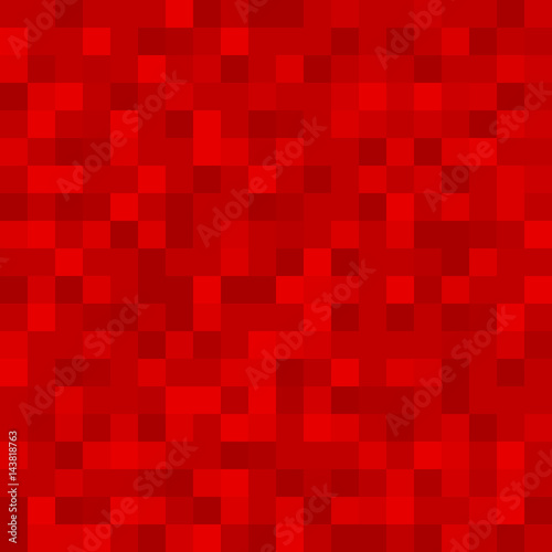 Abstract pattern, background of red monotonous squares in the same color palette for web sites. Flat style. Mosaic