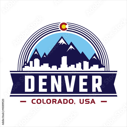 Denver Colorado - vector and illustration.