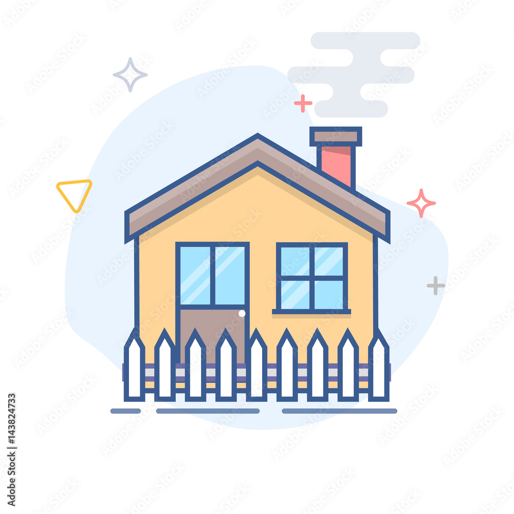 Fototapeta premium House Line Icon