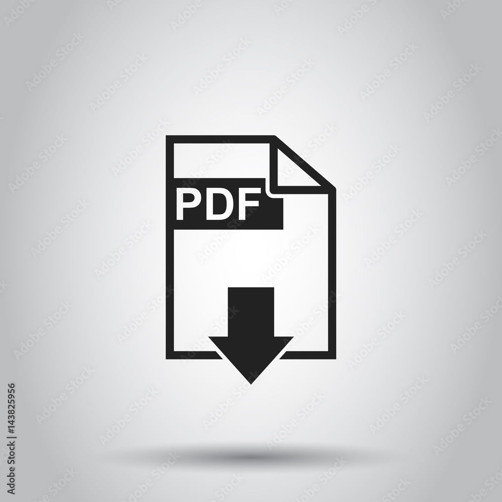 PDF download vector icon. Simple flat pictogram for business, marketing, internet concept. Vector illustration on gray background. PDF download vector icon. Simple flat pictogram for business, marketing, internet concept. Vector illustration on gray background.