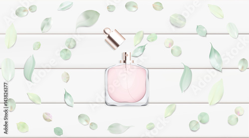 Toilet water perfume bottle vector illustration