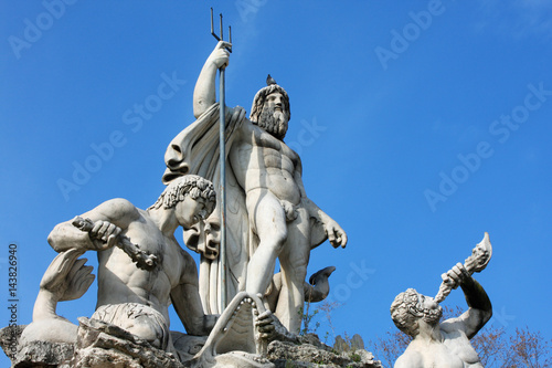 Piazza del Popolo (People's Square) named after the church of Santa Maria del Popolo in Rome, Italy photo