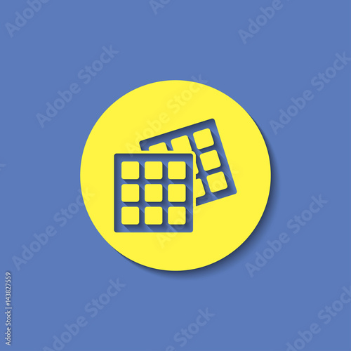 Vector belgian waffles icon. Food icon. Eps10