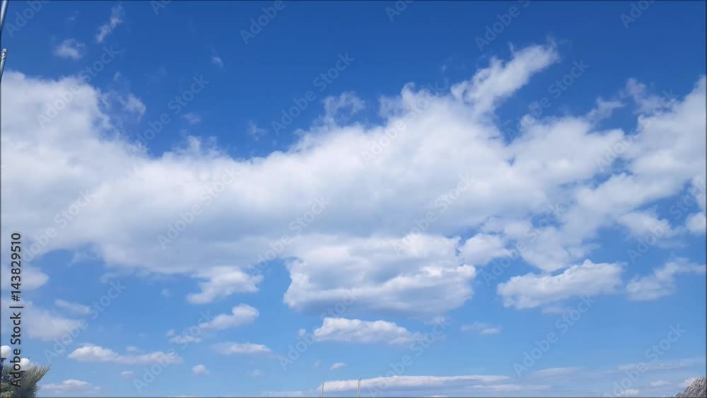 Moving clouds and blue sky time lapse Moving clouds and blue sky time lapse