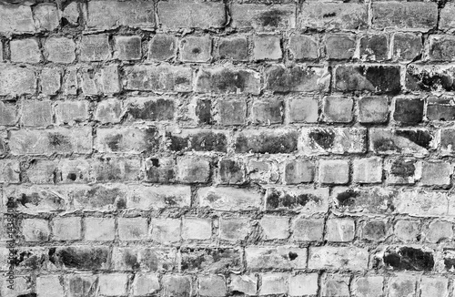 Black and white rough bricks Texture